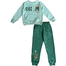 Damla Bebe Erkek Çocuk Mint Yeşili Uzun Kollu Eşofman Takımı
