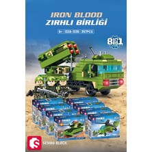 Sembo Block Iron Blood 8'i 1 Arada Savaş Araçları 357 Parça Yapı Blokları LEGO ile UYUMLU(1328-1335)