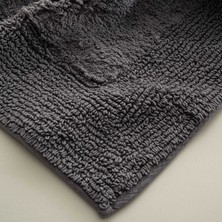 Ecocotton Petra 2'li Banyo Paspas Seti %100 Karde Pamuk Antrasit 60X90-40X60