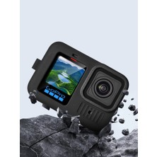 Mettzchrom Gopro 13 Uyumlu Silikon Koruma Kılıfı Bileklikli Soft Case Black Siyah