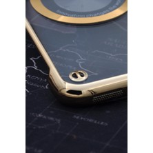 NOVKA Phone Accessories  iPhone 11 Uyumlu Altın Sarı Gold Renkli Ince Kenarlı Şeffaf Sert Kapak Kılıf