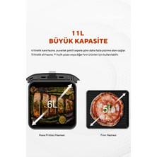 Kumtel XXL 11 Litre Çift Hazneli Fastfryer (Yağsız Fritöz Airfryer ) HAF-11