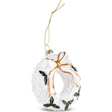 Karaca New Year Yılbaşı Çelenk Ağaç Süsü 9x4x10,5 cm