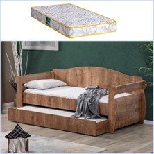 Setay Yavrulu Yatak, Taht Yavrulu Karyola - Ceviz + 1 Adet Comfort Yatak