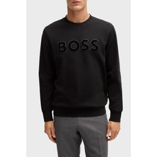 Boss Pamuklu Regular Fit Bisiklet Yaka Logolu Sweat Erkek Sweat 50524360 001