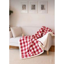 Seda Home Art  Tek Kişilik Tv Battaniyesi , Koltuk Şalı , Çift Taraflı Ekose Battaniye 150X200