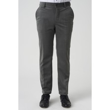 White Stone Amora P1031 Slim Fit Pamuklu Kadife Pantolon A.gri