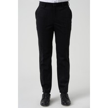 White Stone Amora P1031 Slim Fit Pamuklu Kadife Pantolon Siyah
