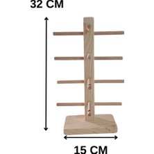 Seven Madame Doğal Ahşap 4'lü Gözlük Standı