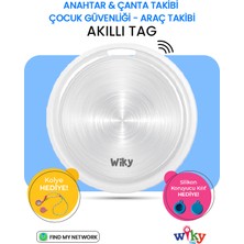 Wiky WikyTag Çocuk Smart AirTag Pembe - Akıllı Konum Takip Cihazı  (Apple Uyumlu)