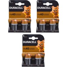 Duracell Pil Basic C Boy 2'li 3 Paket