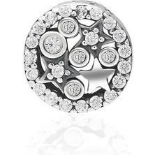 Adal Silver Kadın Gümüş Yıldızlı Kafes  Charm