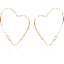 Adal Silver Kadın Gümüş Kalp Asimetrik Küpe