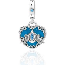 Adal Silver 925 Ayar Gümüş Sallantılı Mavi Mineli Charm