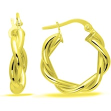 Adal Silver Kadın 925 Ayar Gümüş Burgu Halka Küpe