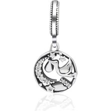 Adal Silver Kadın Gümüş Zirkon Taşlı Leylek Charm
