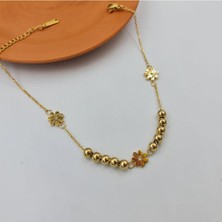 SE Jewellery Çelik Dorika Toplu Çiçekli Halhal Bileklik