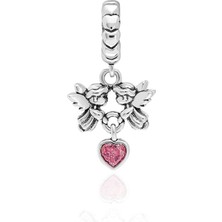 Adal Silver 925 Ayar Gümüş Sallantılı Aşıklar Charm