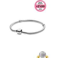 Adal Silver 925 Ayar Gümüş Moments Charm Taşıyıcı Düz Klipsli Bileklik