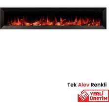Zaya Magel 200 Metal Çerçeveli Elektrikli Şömine - Isıtıcısız, Tek Renkli (Alev Renkli), Kumandalı