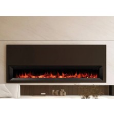 Zaya Magel 200 Metal Çerçeveli Elektrikli Şömine - Isıtıcısız, Tek Renkli (Alev Renkli), Kumandalı