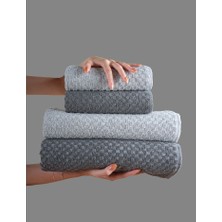 %100PAMUK 4 Parça Banyo Havlu Seti