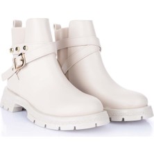 Getcho Layza Kadın Kalın Tabanlı Bej Bot