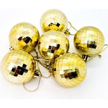 Disco Topu Aynalı Gold 6 cm 6 Lı