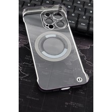 NOVKA Phone Accessories  iPhone 14 Pro Max Uyumlu Mor Renkli Ince Kenarlı Şeffaf Sert Kapak Kılıf