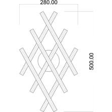 Yıldız Modern Avize LED 36W 28x12cm Alüminyum Profil Siyah Dorbien-EP-10379-3BSY