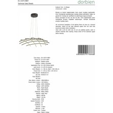 Dorbien EV-10379-4BSY Siyah Boyalı Modern Avize Led Alüminyum