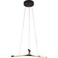 Yıldız Modern Avize LED 27W 60x60cm Alüminyum Profil Siyah Dorbien-EV-10382-3BSY