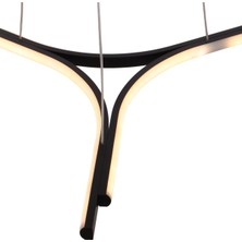 Yıldız Modern Avize LED 27W 60x60cm Alüminyum Profil Siyah Dorbien-EV-10382-3BSY