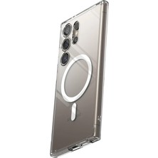 Bilişim Aksesuar Samsung Galaxy S24 Ultra Kılıf Magneticsafe Şeffaf Silikon - Şeffaf