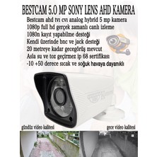 Bestcam 5 Kameralı Set 5 Mega Piksel Sony Lensli Full Hd Gece Görüşlü Güvenlik Kamera Seti 500 GB Hard Disk