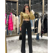 Serena Kemerli Pantolon-Siyah