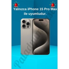 Paladyum Case iPhone 15 Pro Max Uyumlu Taşlı Kuğu Desenli Şeffaf Kılıf