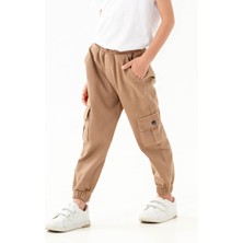 Gold Class Kidswear Lastikli Bel ve Paça Kargo Cepli Jogger Erkek Çocuk Pantolon