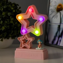 MR Shopping Gece Lambası  5xled 4000K Pembe LED Masa Lambası Harika Bir Hediye