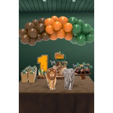 Hey Parti Safari Temalı 1 Yaş Doğum Günü Parti Seti - Midi