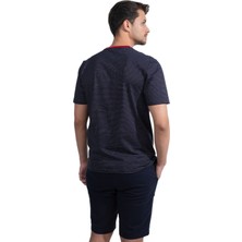 Blinky London Blinky Çizgili Bisiklet Yaka T-Shirt