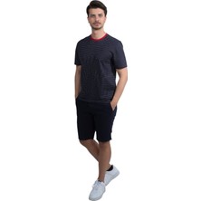 Blinky London Blinky Çizgili Bisiklet Yaka T-Shirt