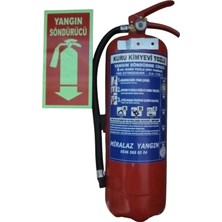Miralaz Ticaret 6 kg Yangın Söndürme Tüpü +Fosforlulevha + Askı Aparatı