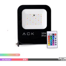 Uzmlight Ack AT62-03092 30 W Rgb Işık LED Projektör Kumandalı