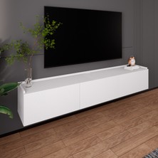 Life Deco Tv Ünitesi Beyaz Kapaklı Duvara Monte LD-3000-BF