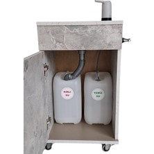 Baybil Media Mobil Seyyar Lavabo L10 Mermer Desen