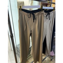 Leinas Official Çift Bel Bantlı Wide Leg Pantolon