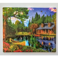 Mentaş Boncuklu Taşlı Mozaik Elmas Goblen Pano Tablo Resim Puzzle Dıamond Paıntıng Ebat 21X25 Çocuklar Için