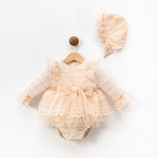 Cumino Mia Boneli Dantelli Kız Bebek Romper