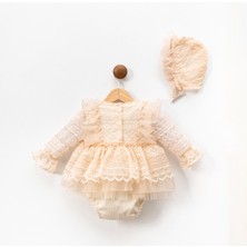 Cumino Mia Boneli Dantelli Kız Bebek Romper